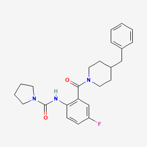 molecular formula C24H28FN3O2 B10988564 N-{2-[(4-benzylpiperidin-1-yl)carbonyl]-4-fluorophenyl}pyrrolidine-1-carboxamide 