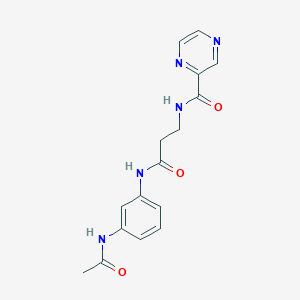 N-(3-{[3-(acetylamino)phenyl]amino}-3-oxopropyl)pyrazine-2-carboxamide