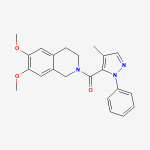 (6,7-dimethoxy-3,4-dihydroisoquinolin-2(1H)-yl)(4-methyl-1-phenyl-1H-pyrazol-5-yl)methanone