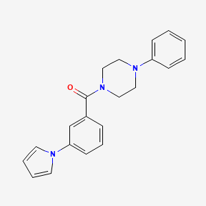 molecular formula C21H21N3O B10988604 1-phenyl-4-[3-(1H-pyrrol-1-yl)benzoyl]piperazine 