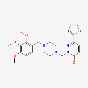 molecular formula C23H28N4O5 B10988609 6-(furan-2-yl)-2-{[4-(2,3,4-trimethoxybenzyl)piperazin-1-yl]methyl}pyridazin-3(2H)-one 