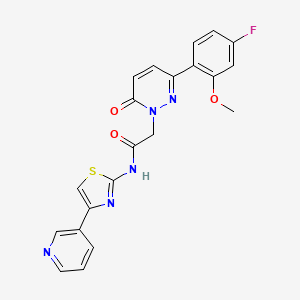 2-[3-(4-fluoro-2-methoxyphenyl)-6-oxopyridazin-1(6H)-yl]-N-[(2Z)-4-(pyridin-3-yl)-1,3-thiazol-2(3H)-ylidene]acetamide