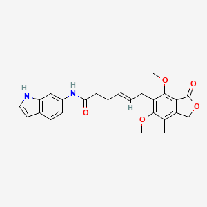 (4E)-6-(4,6-dimethoxy-7-methyl-3-oxo-1,3-dihydro-2-benzofuran-5-yl)-N-(1H-indol-6-yl)-4-methylhex-4-enamide