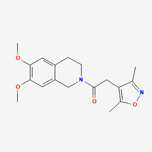 1-(6,7-dimethoxy-3,4-dihydroisoquinolin-2(1H)-yl)-2-(3,5-dimethylisoxazol-4-yl)ethanone