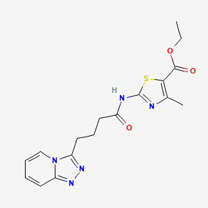 Ethyl 4-methyl-2-{[4-([1,2,4]triazolo[4,3-a]pyridin-3-yl)butanoyl]amino}-1,3-thiazole-5-carboxylate