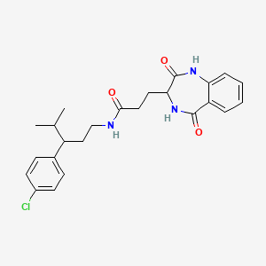 N-[3-(4-chlorophenyl)-4-methylpentyl]-3-(2,5-dioxo-2,3,4,5-tetrahydro-1H-1,4-benzodiazepin-3-yl)propanamide