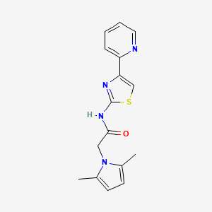 2-(2,5-dimethyl-1H-pyrrol-1-yl)-N-[4-(pyridin-2-yl)-1,3-thiazol-2-yl]acetamide