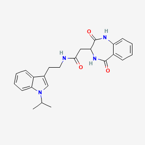 2-(2,5-Dioxo-2,3,4,5-tetrahydro-1H-1,4-benzodiazepin-3-YL)-N-[2-(1-isopropyl-1H-indol-3-YL)ethyl]acetamide