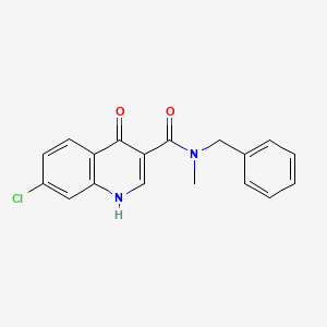 molecular formula C18H15ClN2O2 B10988731 N-benzyl-7-chloro-N-methyl-4-oxo-1,4-dihydroquinoline-3-carboxamide 