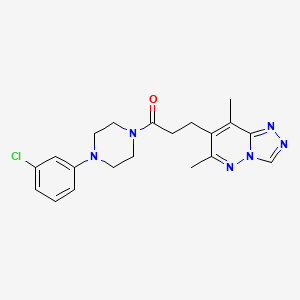 1-[4-(3-Chlorophenyl)piperazin-1-yl]-3-(6,8-dimethyl[1,2,4]triazolo[4,3-b]pyridazin-7-yl)propan-1-one