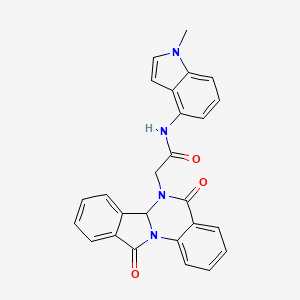 2-(5,11-dioxo-6a,11-dihydroisoindolo[2,1-a]quinazolin-6(5H)-yl)-N-(1-methyl-1H-indol-4-yl)acetamide