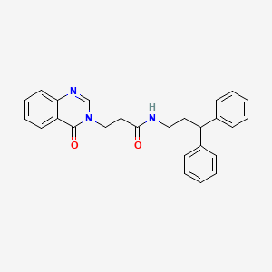 molecular formula C26H25N3O2 B10988772 N-(3,3-diphenylpropyl)-3-(4-oxoquinazolin-3(4H)-yl)propanamide 