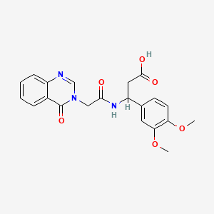 3-(3,4-dimethoxyphenyl)-3-{[(4-oxoquinazolin-3(4H)-yl)acetyl]amino}propanoic acid