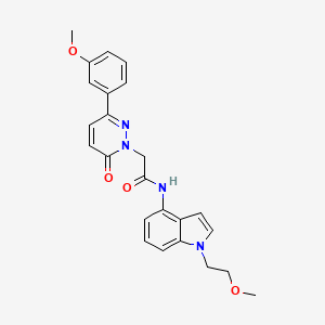 molecular formula C24H24N4O4 B10988793 N-[1-(2-methoxyethyl)-1H-indol-4-yl]-2-[3-(3-methoxyphenyl)-6-oxopyridazin-1(6H)-yl]acetamide 