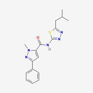 N-(5-isobutyl-1,3,4-thiadiazol-2-yl)-1-methyl-3-phenyl-1H-pyrazole-5-carboxamide