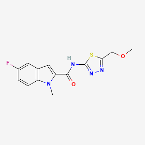 5-fluoro-N-[5-(methoxymethyl)-1,3,4-thiadiazol-2-yl]-1-methyl-1H-indole-2-carboxamide