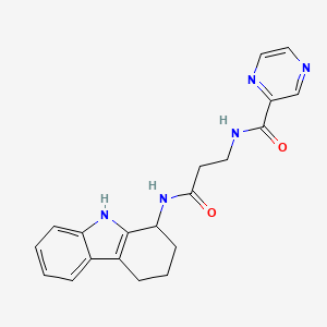 N-[3-oxo-3-(2,3,4,9-tetrahydro-1H-carbazol-1-ylamino)propyl]-2-pyrazinecarboxamide