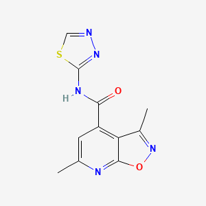 3,6-dimethyl-N-[(2E)-1,3,4-thiadiazol-2(3H)-ylidene][1,2]oxazolo[5,4-b]pyridine-4-carboxamide