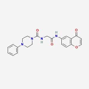 molecular formula C22H22N4O4 B10988802 N-{2-oxo-2-[(4-oxo-4H-chromen-6-yl)amino]ethyl}-4-phenylpiperazine-1-carboxamide 