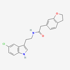 N-[2-(5-chloro-1H-indol-3-yl)ethyl]-2-(2,3-dihydro-1-benzofuran-6-yl)acetamide