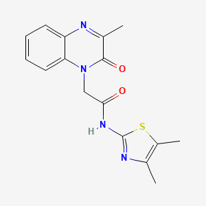 molecular formula C16H16N4O2S B10988829 N-(4,5-dimethyl-1,3-thiazol-2-yl)-2-(3-methyl-2-oxoquinoxalin-1(2H)-yl)acetamide 