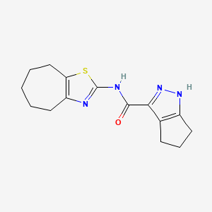 N-(5,6,7,8-tetrahydro-4H-cyclohepta[d]thiazol-2-yl)-1,4,5,6-tetrahydrocyclopenta[c]pyrazole-3-carboxamide