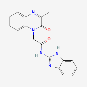 N-(1H-benzimidazol-2-yl)-2-(3-methyl-2-oxoquinoxalin-1(2H)-yl)acetamide