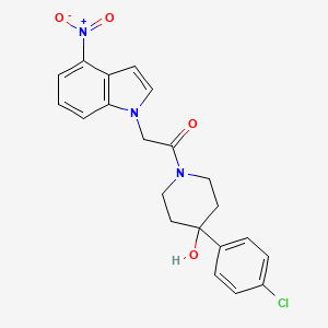 1-(4-(4-chlorophenyl)-4-hydroxypiperidin-1-yl)-2-(4-nitro-1H-indol-1-yl)ethanone