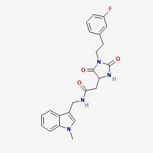 2-{1-[2-(3-fluorophenyl)ethyl]-2,5-dioxoimidazolidin-4-yl}-N-[(1-methyl-1H-indol-3-yl)methyl]acetamide