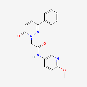 molecular formula C18H16N4O3 B10988890 N-(6-methoxypyridin-3-yl)-2-(6-oxo-3-phenylpyridazin-1(6H)-yl)acetamide 