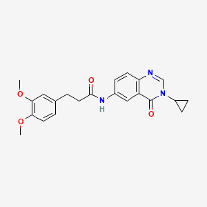 N-(3-cyclopropyl-4-oxo-3,4-dihydro-6-quinazolinyl)-3-(3,4-dimethoxyphenyl)propanamide