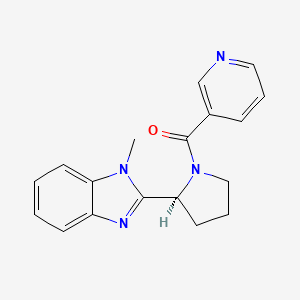 [(2S)-2-(1-methyl-1H-benzimidazol-2-yl)pyrrolidin-1-yl](pyridin-3-yl)methanone