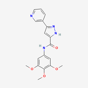 5-(pyridin-3-yl)-N-(3,4,5-trimethoxyphenyl)-1H-pyrazole-3-carboxamide