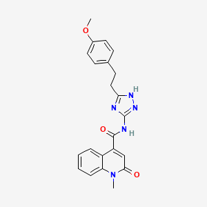 N-{3-[2-(4-methoxyphenyl)ethyl]-1H-1,2,4-triazol-5-yl}-1-methyl-2-oxo-1,2-dihydroquinoline-4-carboxamide