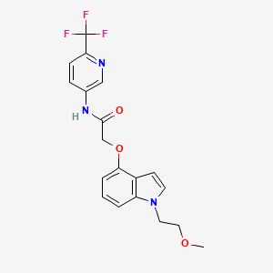 molecular formula C19H18F3N3O3 B10988938 2-{[1-(2-methoxyethyl)-1H-indol-4-yl]oxy}-N-[6-(trifluoromethyl)pyridin-3-yl]acetamide 