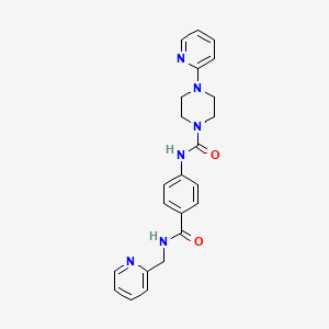 4-(pyridin-2-yl)-N-{4-[(pyridin-2-ylmethyl)carbamoyl]phenyl}piperazine-1-carboxamide