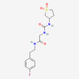 N~2~-[(1,1-dioxidotetrahydrothiophen-3-yl)carbamoyl]-N-[2-(4-fluorophenyl)ethyl]glycinamide