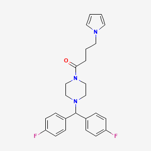 1-{4-[Bis(4-fluorophenyl)methyl]piperazino}-4-(1H-pyrrol-1-YL)-1-butanone