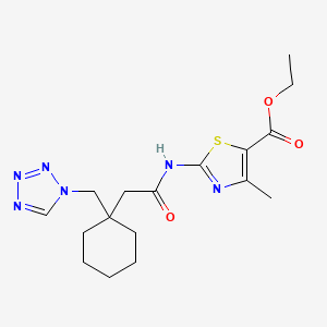 ethyl 4-methyl-2-({[1-(1H-tetrazol-1-ylmethyl)cyclohexyl]acetyl}amino)-1,3-thiazole-5-carboxylate