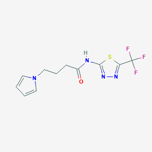 4-(1H-pyrrol-1-yl)-N-[5-(trifluoromethyl)-1,3,4-thiadiazol-2-yl]butanamide