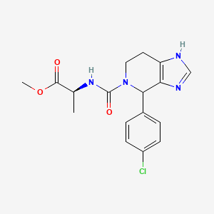 Methyl (2S)-2-({[4-(4-chlorophenyl)-3,4,6,7-tetrahydro-5H-imidazo[4,5-C]pyridin-5-YL]carbonyl}amino)propanoate