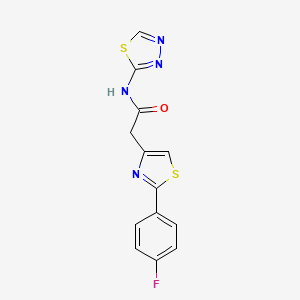 2-[2-(4-fluorophenyl)-1,3-thiazol-4-yl]-N-[(2E)-1,3,4-thiadiazol-2(3H)-ylidene]acetamide