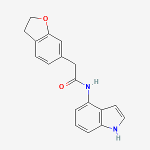 molecular formula C18H16N2O2 B10989035 2-(2,3-dihydro-1-benzofuran-6-yl)-N-(1H-indol-4-yl)acetamide 