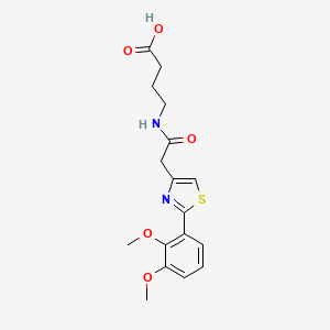 molecular formula C17H20N2O5S B10989039 4-({[2-(2,3-Dimethoxyphenyl)-1,3-thiazol-4-yl]acetyl}amino)butanoic acid 