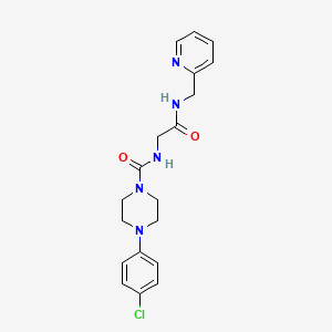 molecular formula C19H22ClN5O2 B10989050 4-(4-chlorophenyl)-N-{2-oxo-2-[(pyridin-2-ylmethyl)amino]ethyl}piperazine-1-carboxamide 