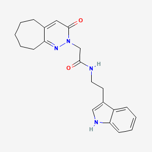 N-(2-(1H-indol-3-yl)ethyl)-2-(3-oxo-3,5,6,7,8,9-hexahydro-2H-cyclohepta[c]pyridazin-2-yl)acetamide