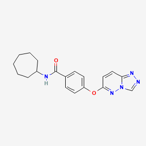 N-cycloheptyl-4-([1,2,4]triazolo[4,3-b]pyridazin-6-yloxy)benzamide