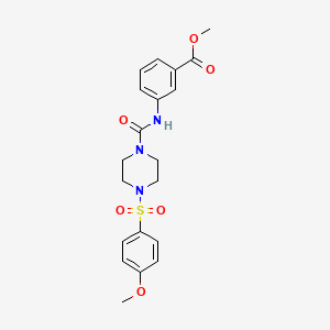 molecular formula C20H23N3O6S B10989090 Methyl 3-{[4-(4-methoxybenzenesulfonyl)piperazine-1-carbonyl]amino}benzoate 