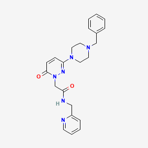 molecular formula C23H26N6O2 B10989097 2-[3-(4-benzylpiperazin-1-yl)-6-oxopyridazin-1(6H)-yl]-N-(pyridin-2-ylmethyl)acetamide 