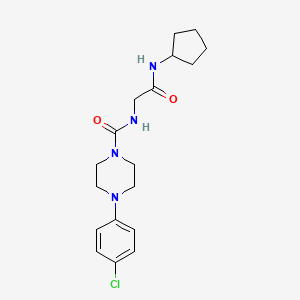 4-(4-chlorophenyl)-N-[2-(cyclopentylamino)-2-oxoethyl]piperazine-1-carboxamide